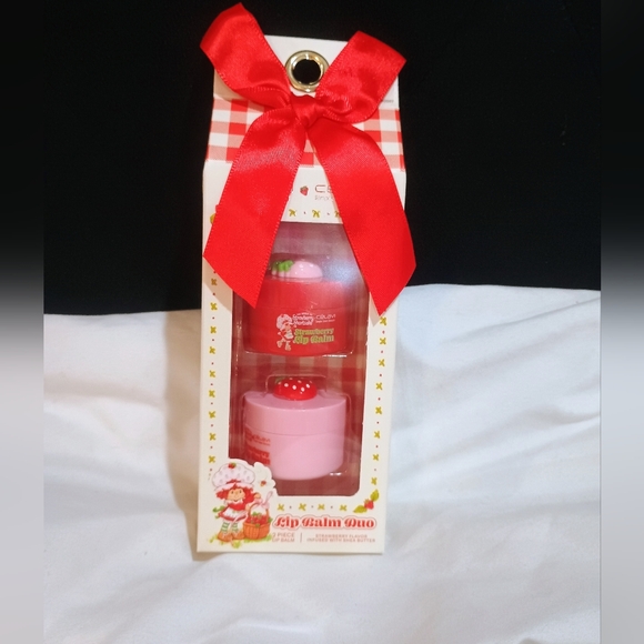 Strawberry Shortcake Other - Strawberry Shortcake X Celavi Collab Lip Balm Duo Strawberry Infused Shea Butter